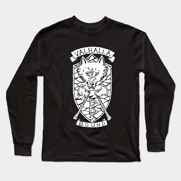 Valhalla Bound - On Black Long Sleeve T-Shirt by bangart